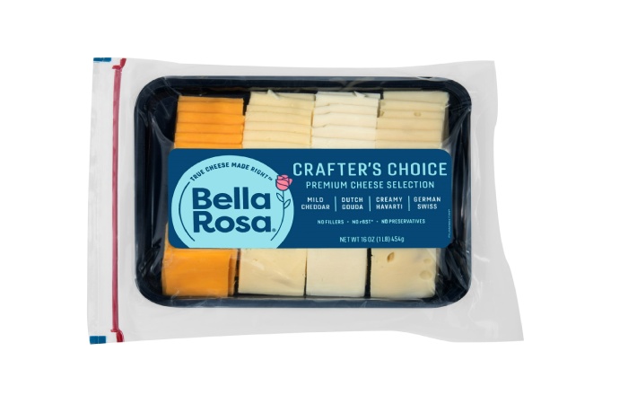 Bella Rosa Crafter's Choice Cheddar, Gouda, Havarti Tray