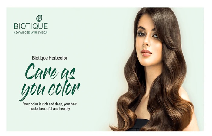 Biotique Herbcolor Hair Color 4N – Brown (50gm+110ml)