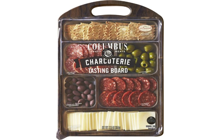 COlumbus Charcuterie Tasting Board, Refrigerated, 12.5 oz Plastic Tray