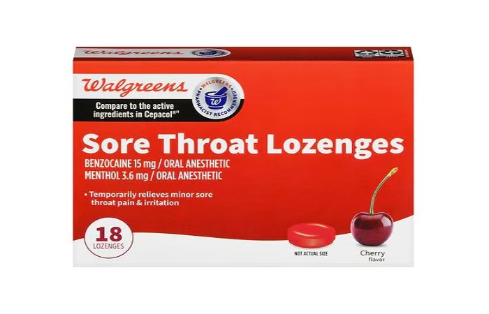 Sore Throat Lozenges Cherry