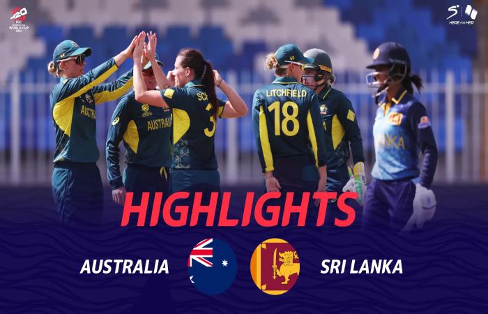 Australia vs. Sri Lanka Highlights of ICC Women's T20 World Cup 2024