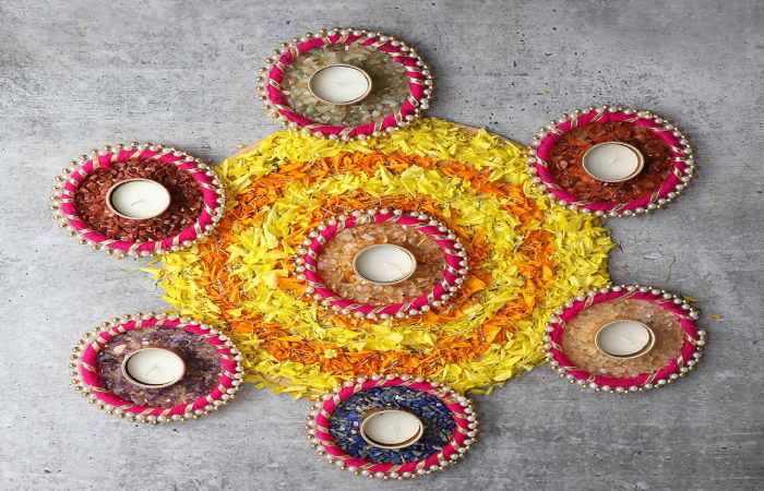 The Seven Circle Rangoli for New Year